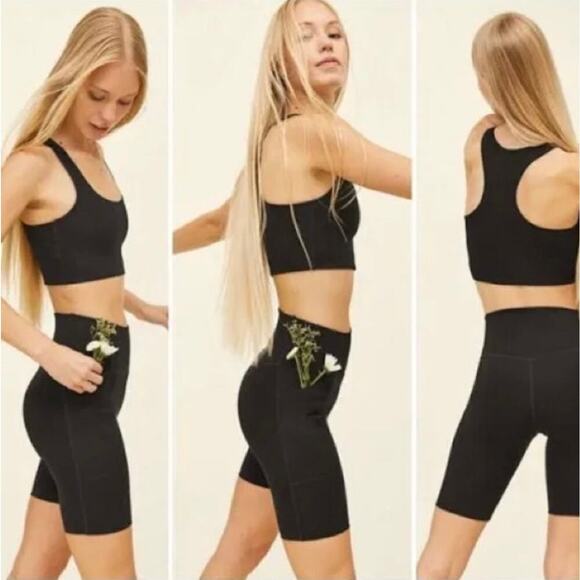 NWT Girlfriend Collective Biker Shorts Women's Black Size XXS 00 - Picture 1 of 6
